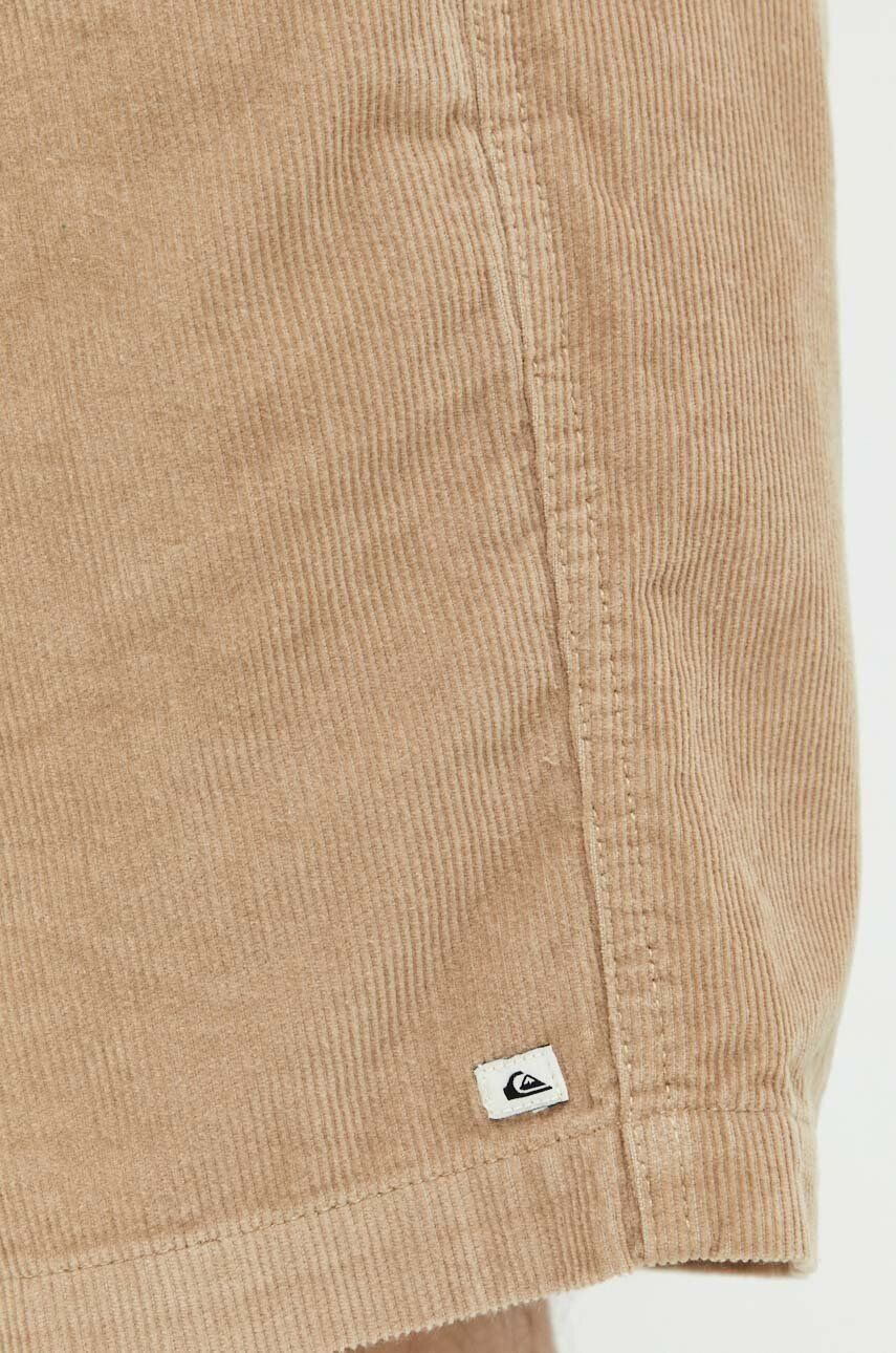 Quiksilver pantaloni scurti din velur culoarea maro - Pled.ro