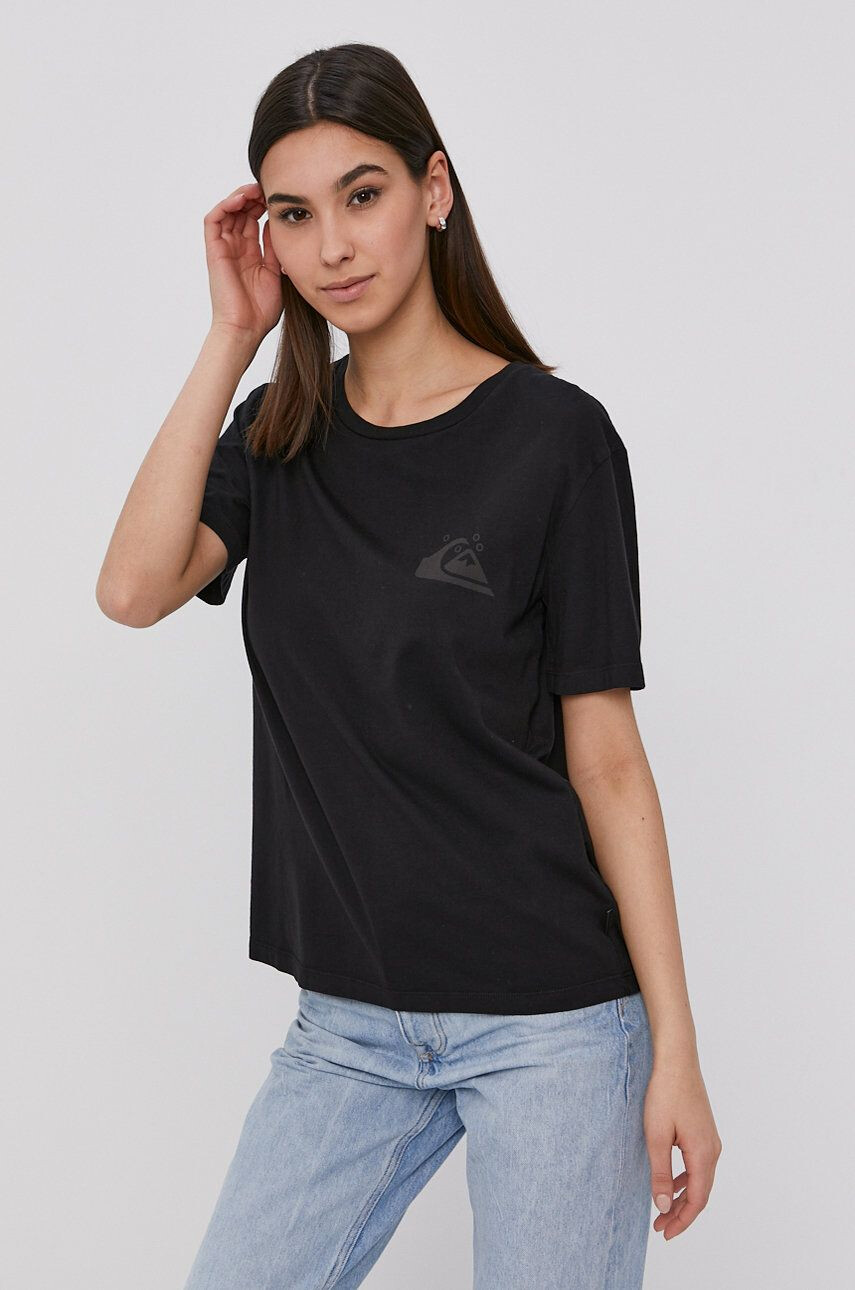 Quiksilver Tricou femei culoarea negru - Pled.ro