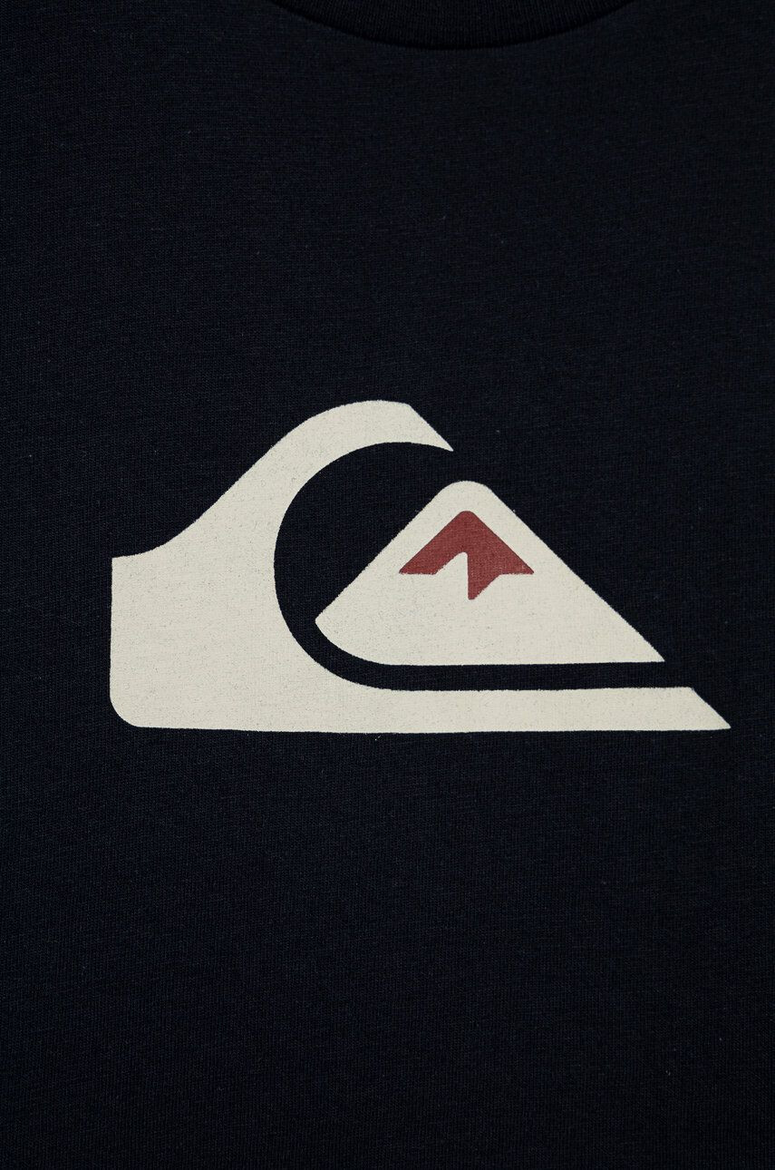 Quiksilver Tricou de bumbac pentru copii culoarea albastru marin cu imprimeu - Pled.ro