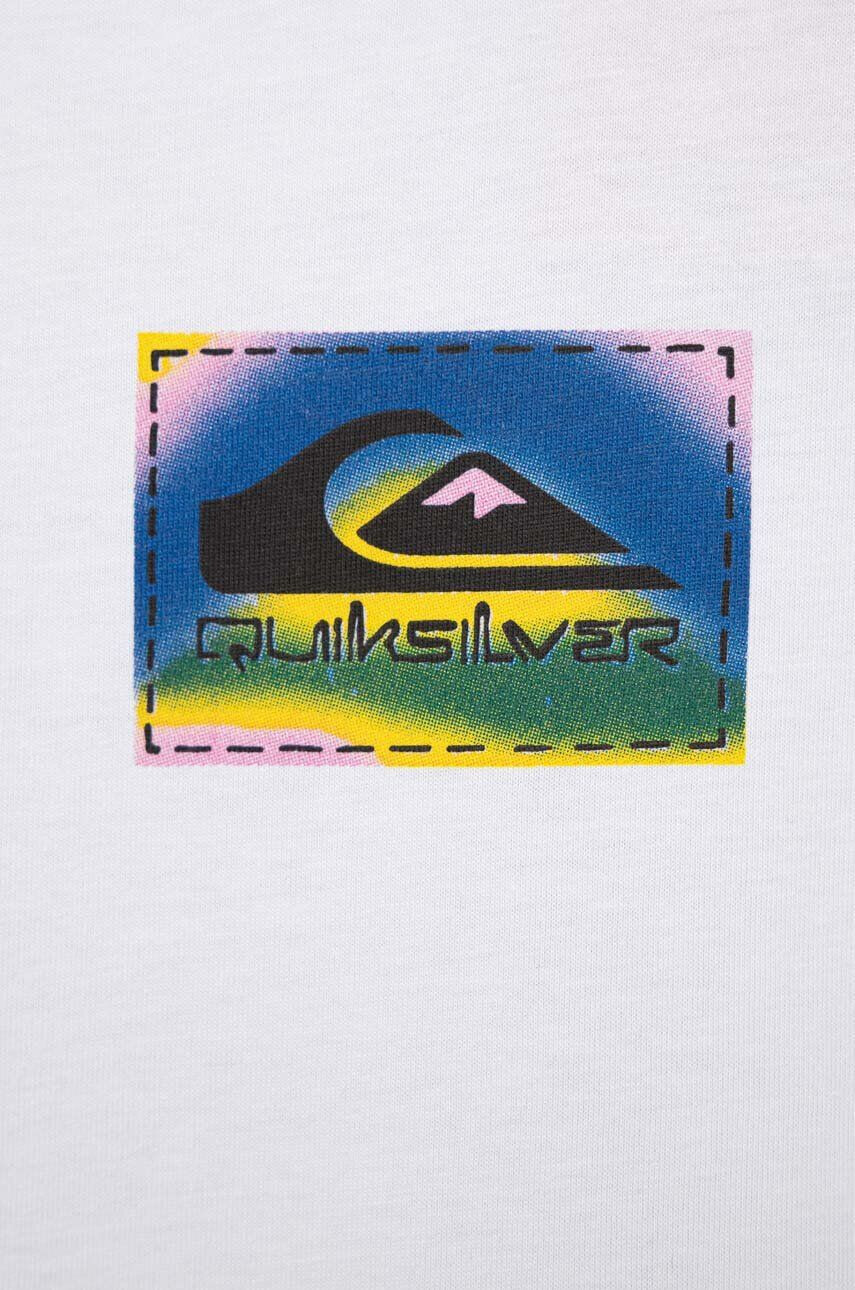 Quiksilver tricou de bumbac pentru copii culoarea alb modelator - Pled.ro