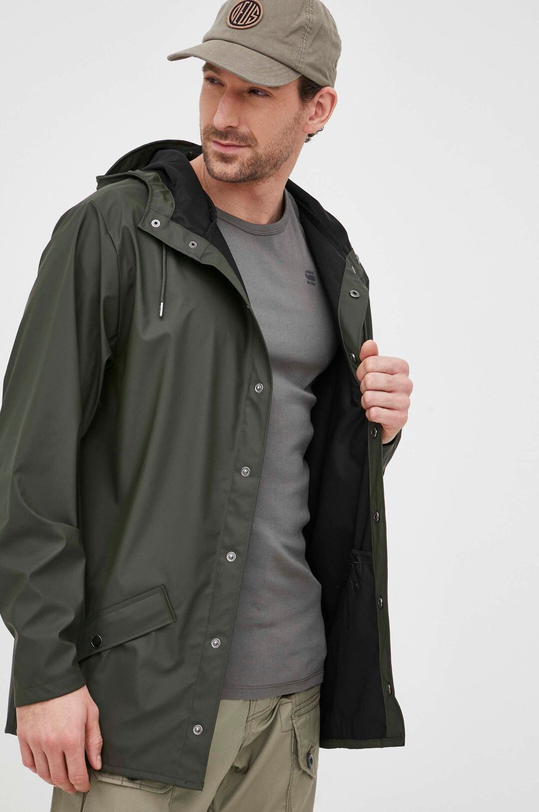 Rains geacă 12010 Jacket culoarea verde de tranzitie 12010.03-Green - Pled.ro