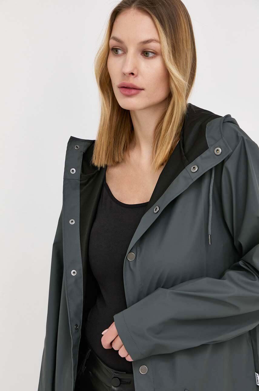 Rains geaca 12010 Jacket culoarea gri de tranzitie - Pled.ro