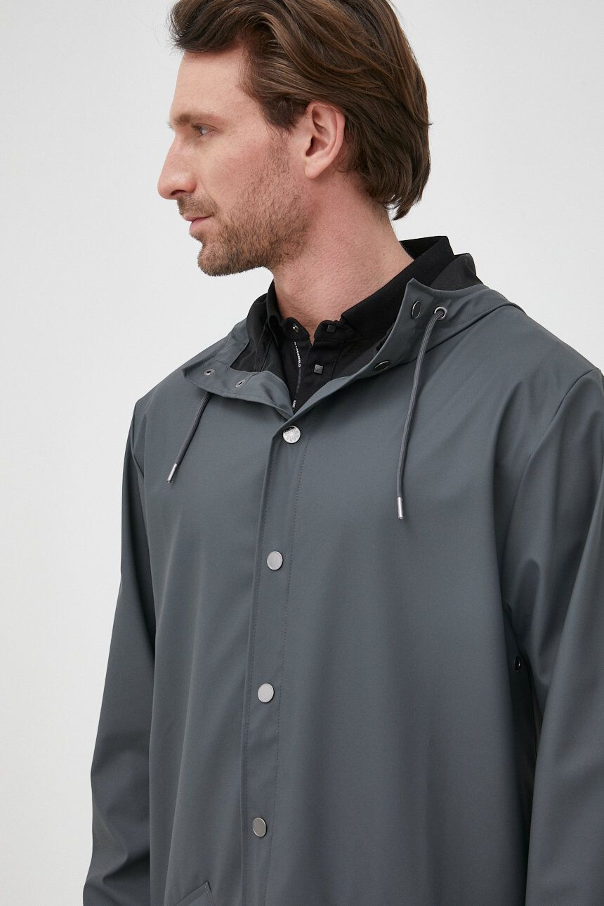 Rains geaca 12010 Jacket culoarea gri de tranzitie - Pled.ro