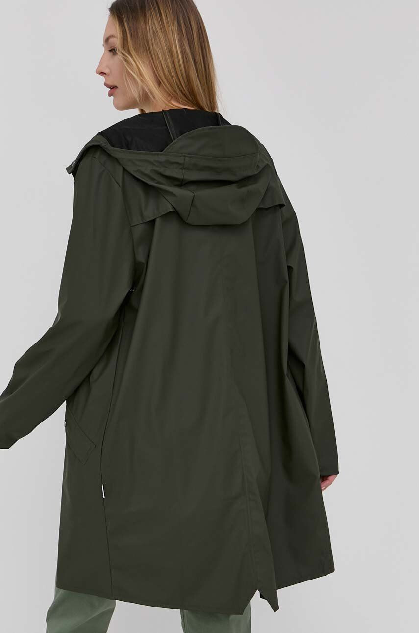 Rains geacă 12020 Long Jacket culoarea verde de tranzitie 12020.03-Green - Pled.ro