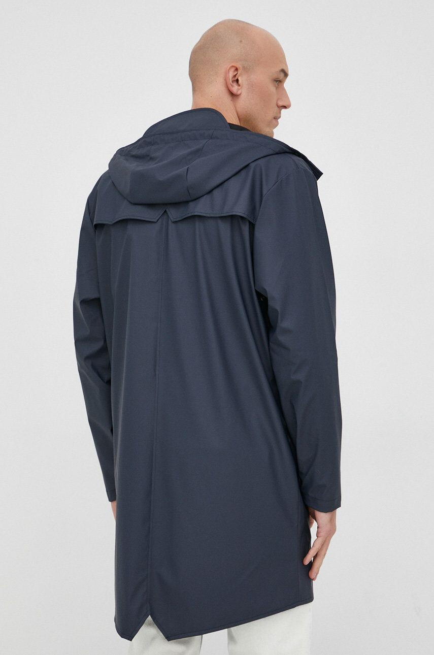 Rains geacă 12020 Long Jacket culoarea albastru marin de tranzitie 12020.47-Navy - Pled.ro