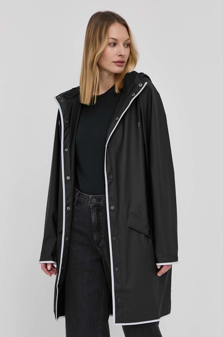 Rains geacă 18540 Long Jacket Reflective culoarea negru de tranzitie 18540.70-BlackRefle - Pled.ro