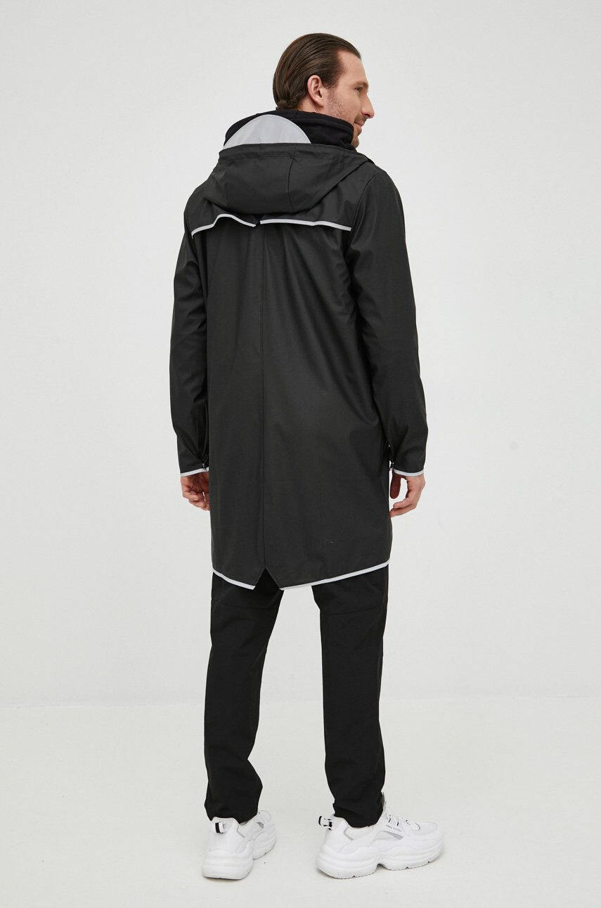 Rains geacă 18540 Long Jacket Reflective culoarea negru de tranzitie 18540.70-BlackRefle - Pled.ro