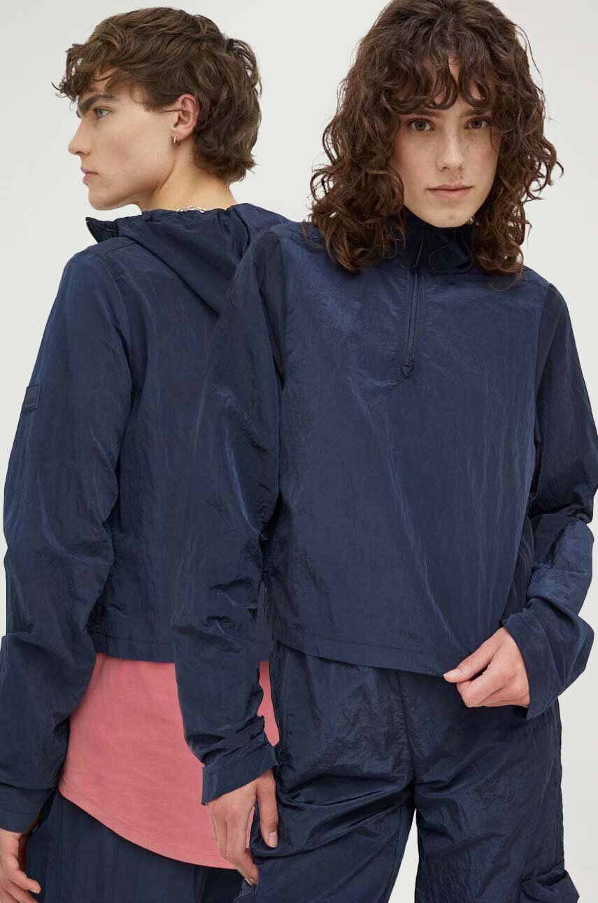 Rains geaca 18890 Pullover W culoarea albastru marin de tranzitie - Pled.ro