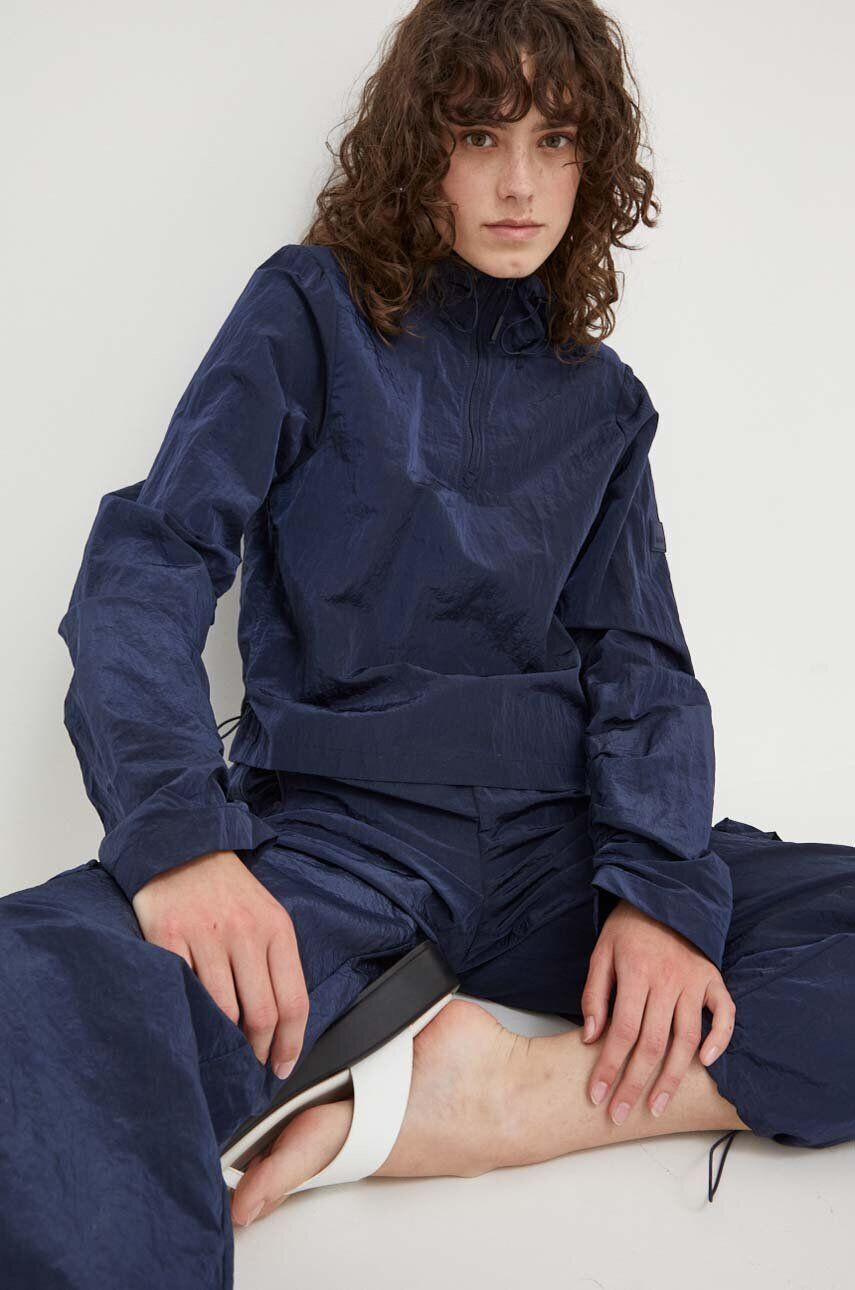 Rains geaca 18890 Pullover W culoarea albastru marin de tranzitie - Pled.ro