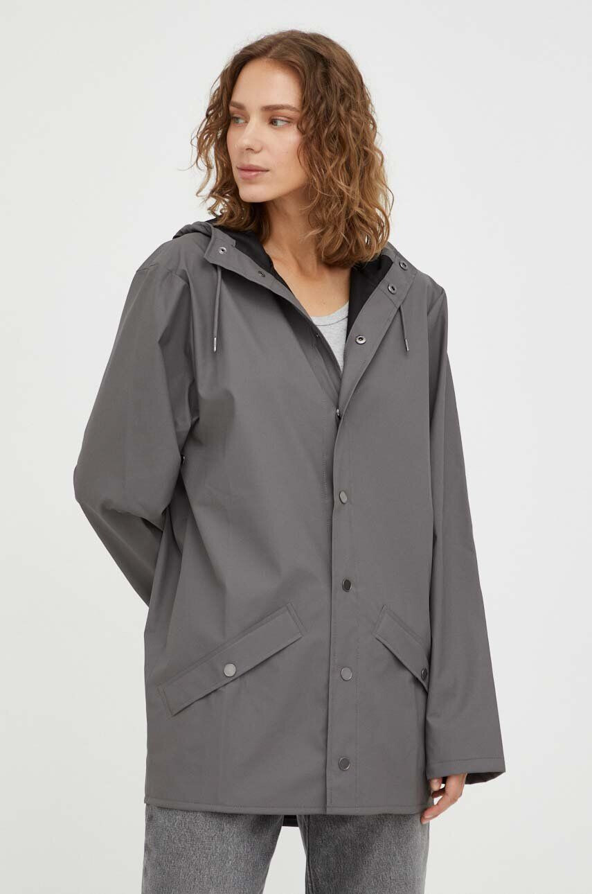 Rains geaca de ploaie 12010 Jackets culoarea gri de tranzitie - Pled.ro