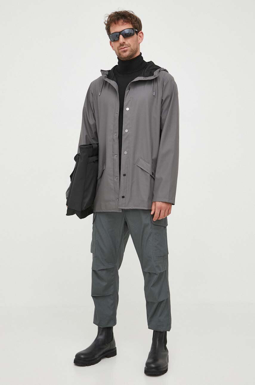 Rains geaca de ploaie 12010 Jackets culoarea gri de tranzitie - Pled.ro