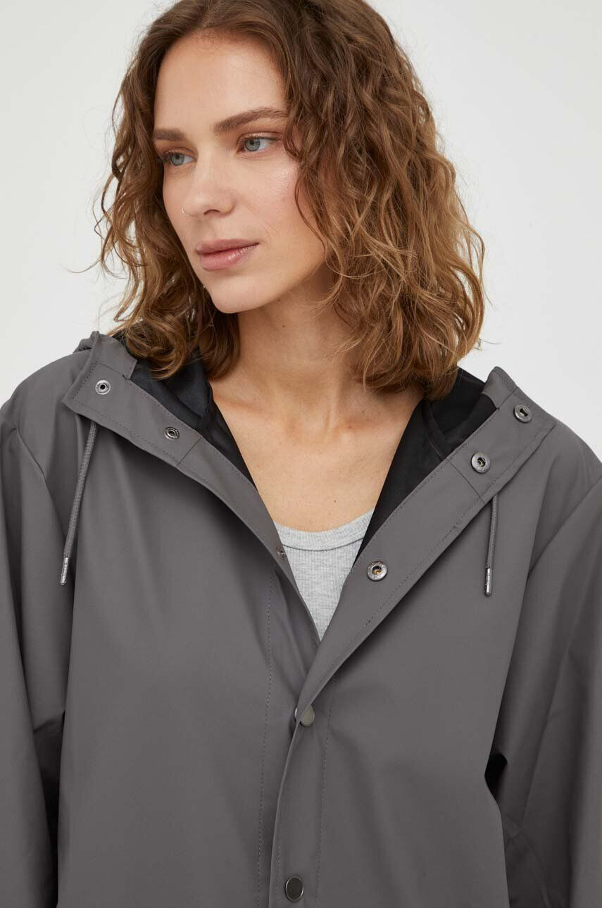 Rains geaca de ploaie 12010 Jackets culoarea gri de tranzitie - Pled.ro