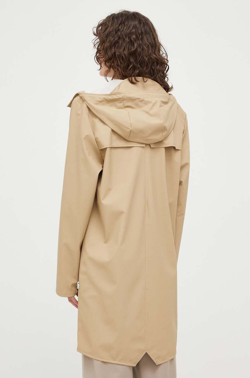 Rains geacă de ploaie 12020 Long Jacket culoarea bej de tranzitie 12020.24-24Sand - Pled.ro