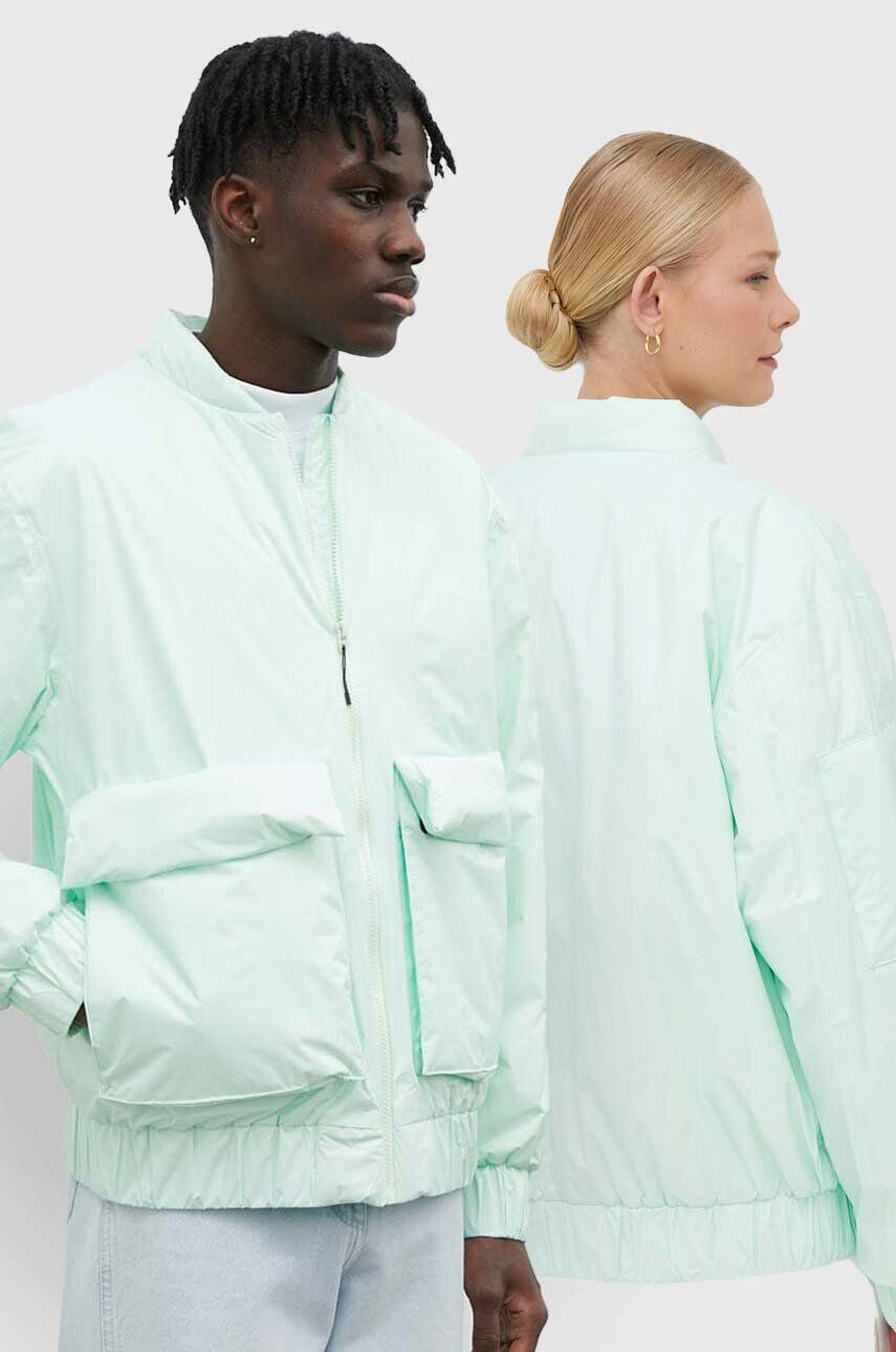 Rains geaca de ploaie 15530 Fuse Bomber Jacket culoarea verde de tranzitie oversize - Pled.ro