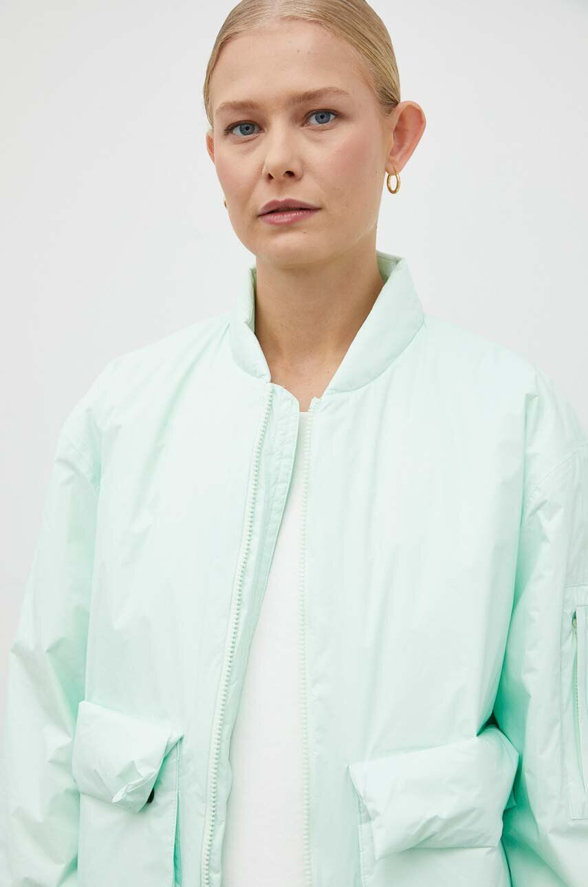 Rains geaca de ploaie 15530 Fuse Bomber Jacket culoarea verde de tranzitie oversize - Pled.ro