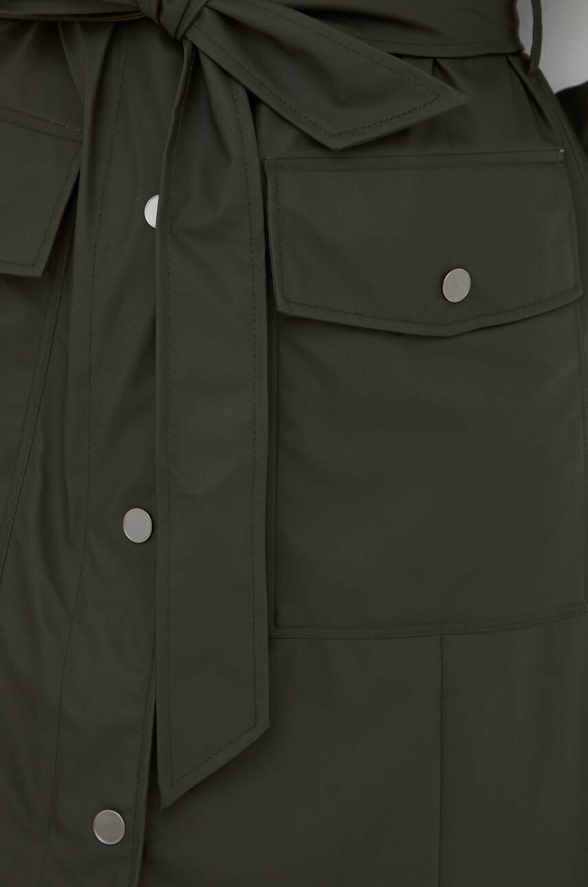 Rains geaca de ploaie 18130 Jackets femei culoarea verde de tranzitie - Pled.ro