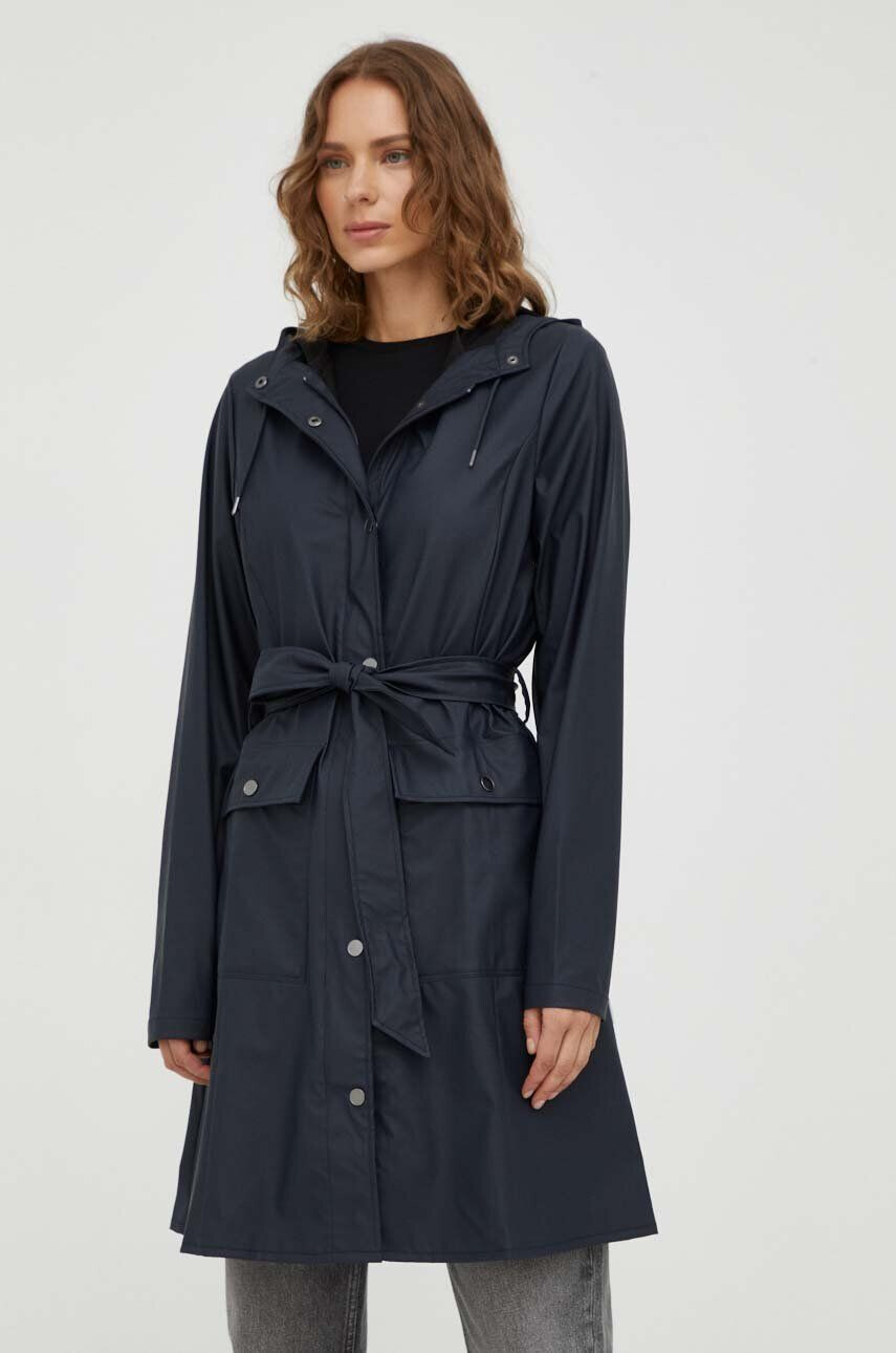 Rains geaca de ploaie 18130 Jackets femei culoarea albastru marin de tranzitie - Pled.ro