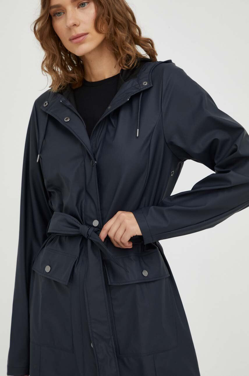 Rains geaca de ploaie 18130 Jackets femei culoarea albastru marin de tranzitie - Pled.ro