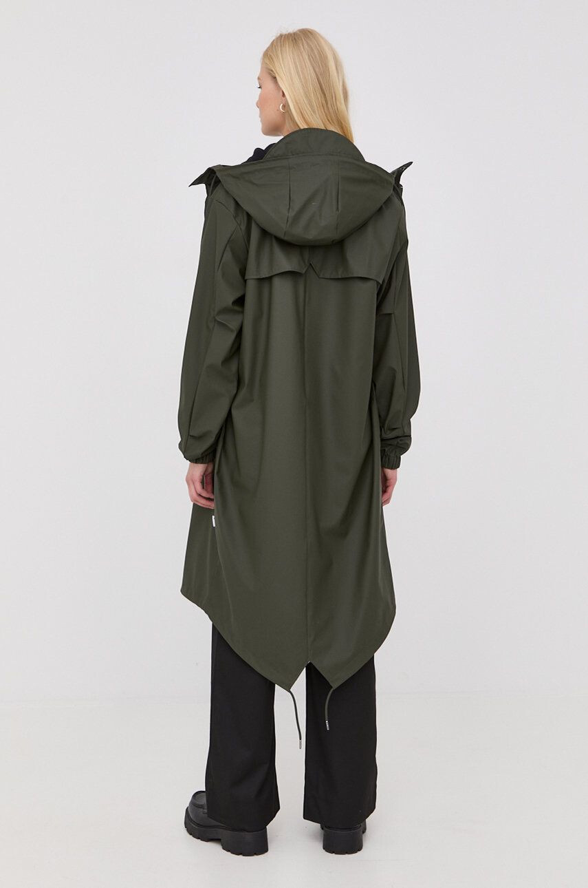 Rains geacă de ploaie 18140 Fishtail Parka culoarea verde de tranzitie 18140.03-Green - Pled.ro