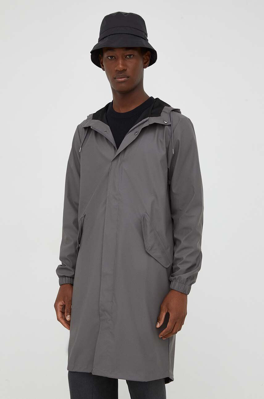 Rains geaca de ploaie 18140 Jackets culoarea gri de tranzitie - Pled.ro