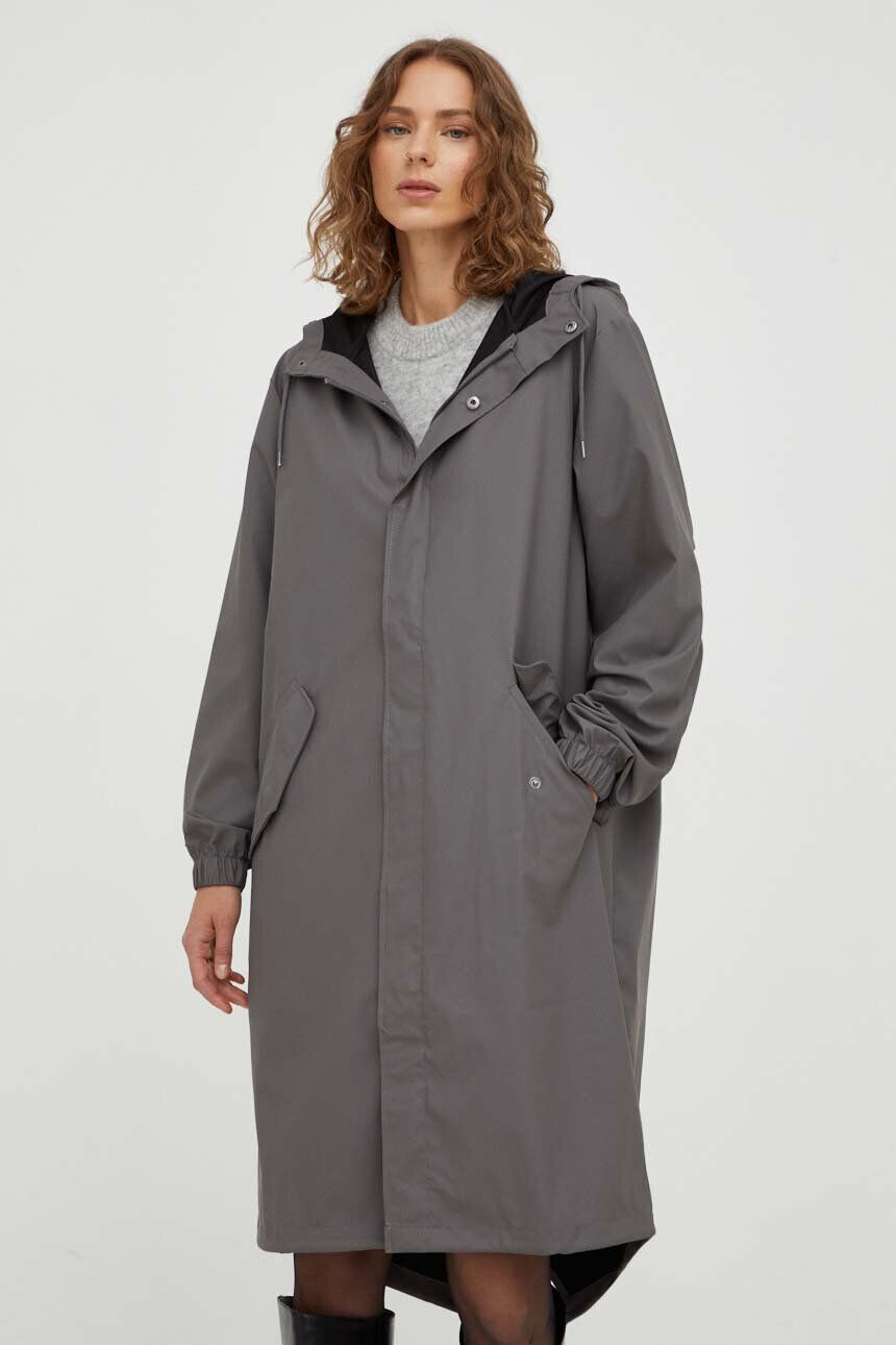 Rains geaca de ploaie 18140 Jackets culoarea gri de tranzitie - Pled.ro