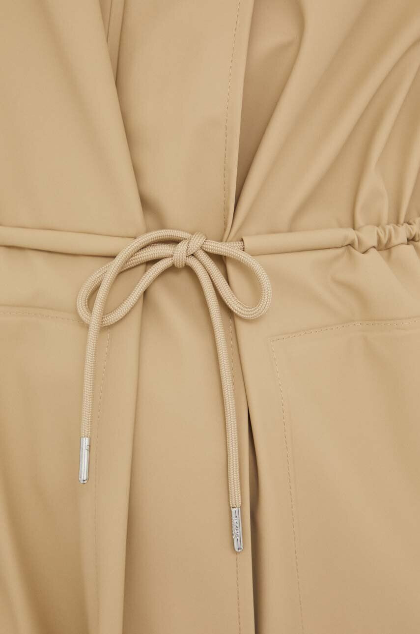 Rains geacă de ploaie 18550 String Parka femei culoarea bej de tranzitie 18550.24-24Sand - Pled.ro