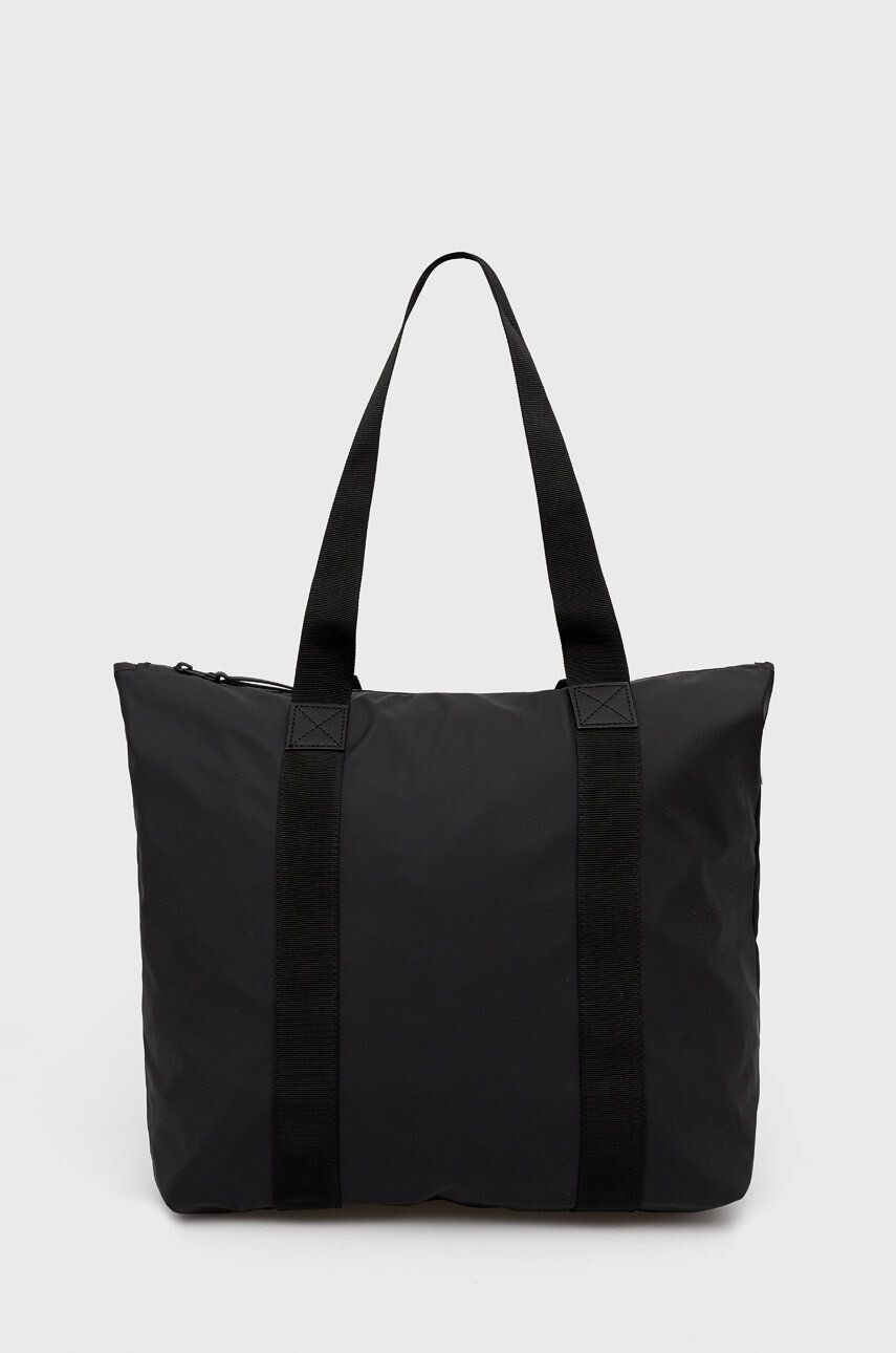 Rains geanta 12250 Tote Bag Rush culoarea negru - Pled.ro