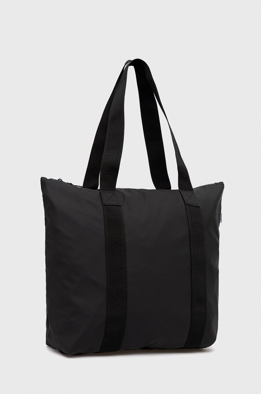 Rains geanta 12250 Tote Bag Rush culoarea negru - Pled.ro