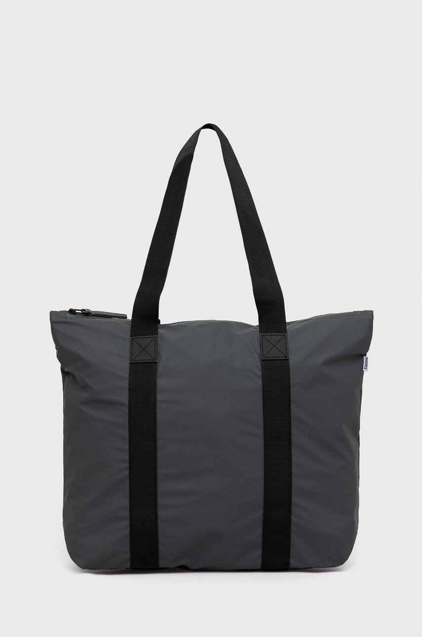 Rains geanta 12250 Tote Bag Rush culoarea gri - Pled.ro