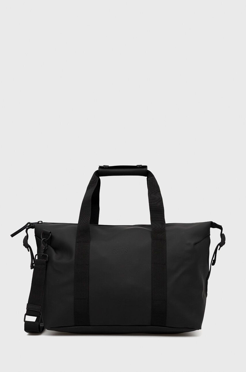 Rains geanta 13190 Weekend Bag Small culoarea negru - Pled.ro