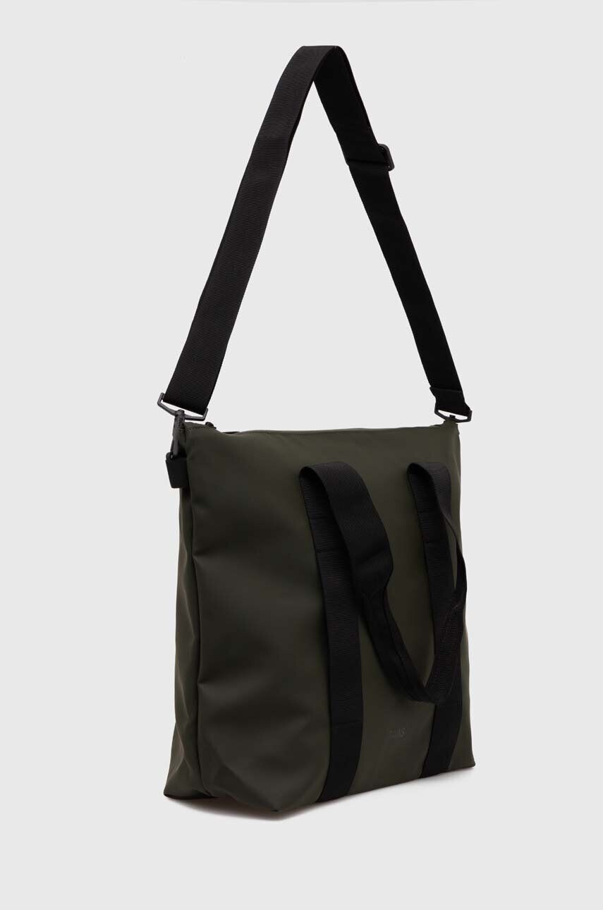 Rains geanta 14160 Tote Bags culoarea verde - Pled.ro