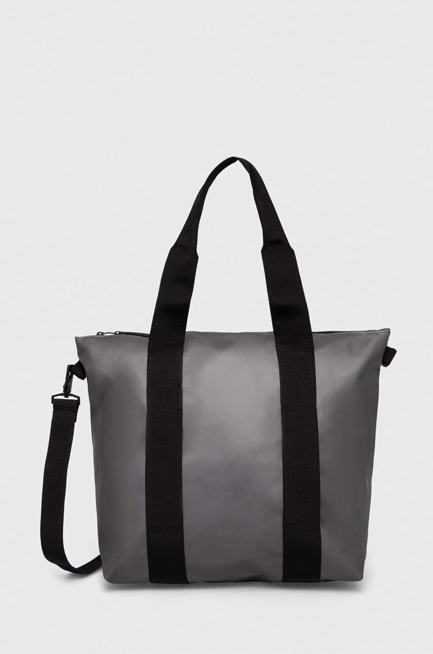 Rains geanta 14160 Tote Bags culoarea gri - Pled.ro