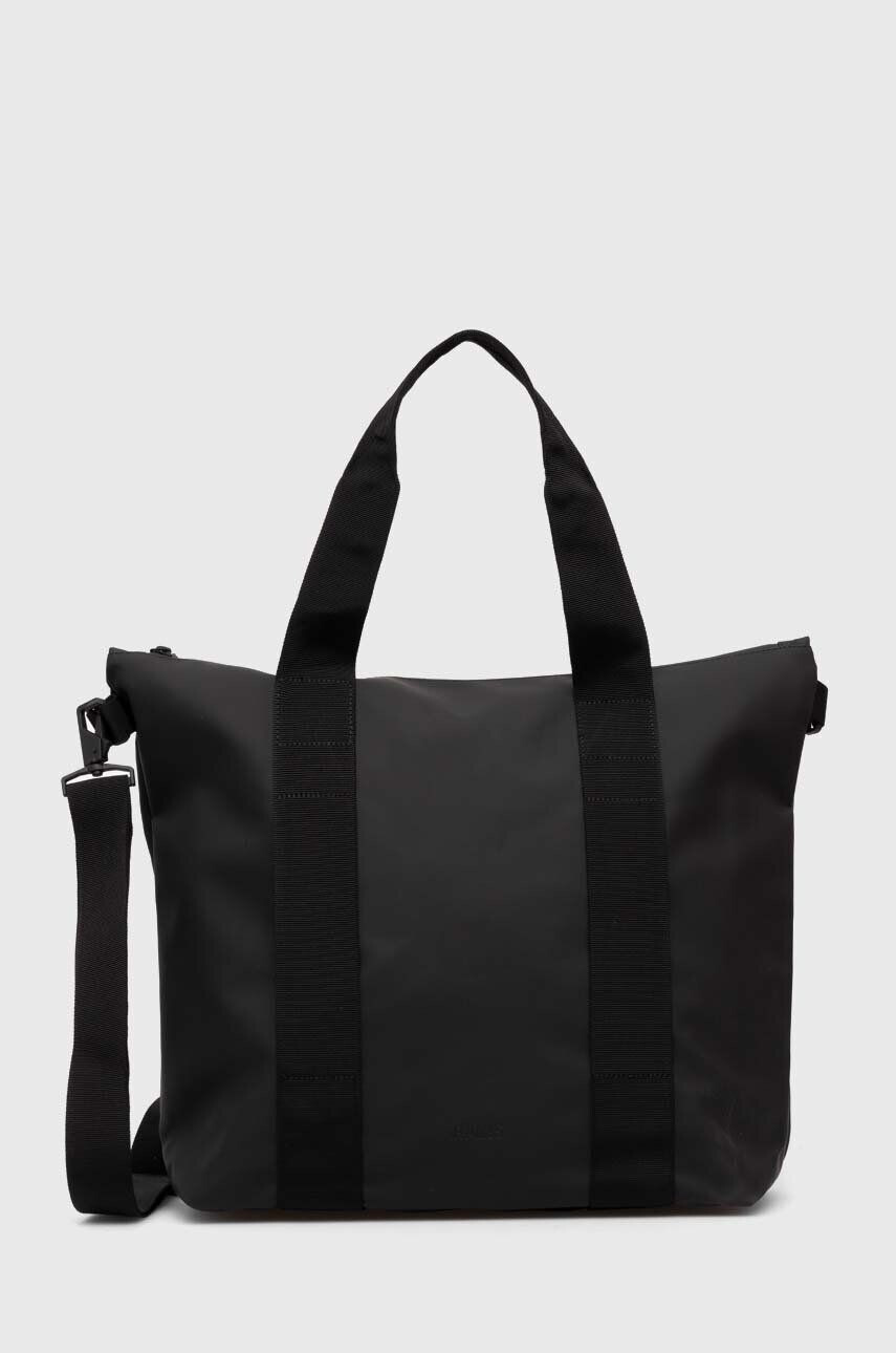 Rains geanta 14160 Tote Bags culoarea negru - Pled.ro