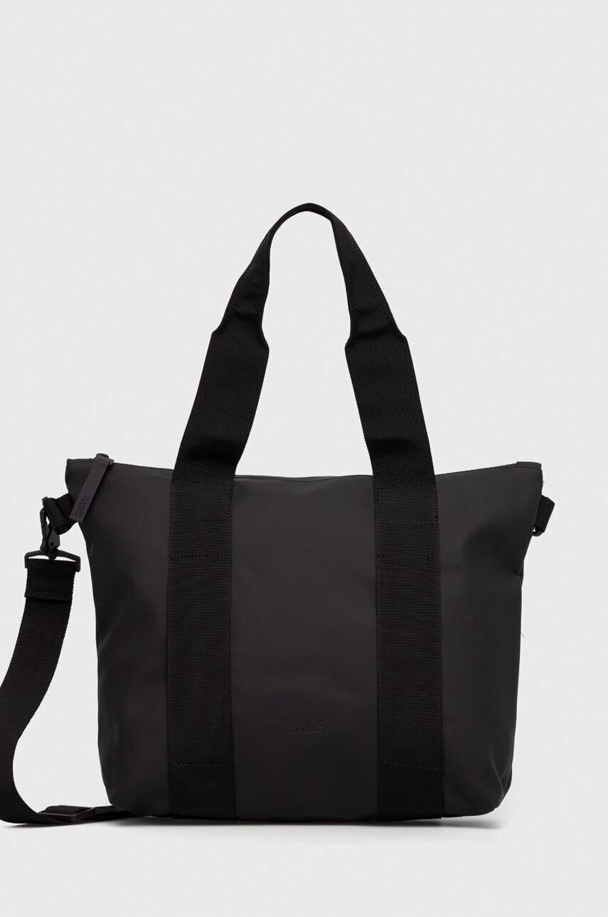 Rains geanta 14180 Tote Bags culoarea negru - Pled.ro