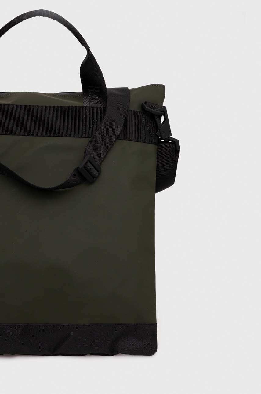 Rains geanta 14360 Tote Bags culoarea verde - Pled.ro