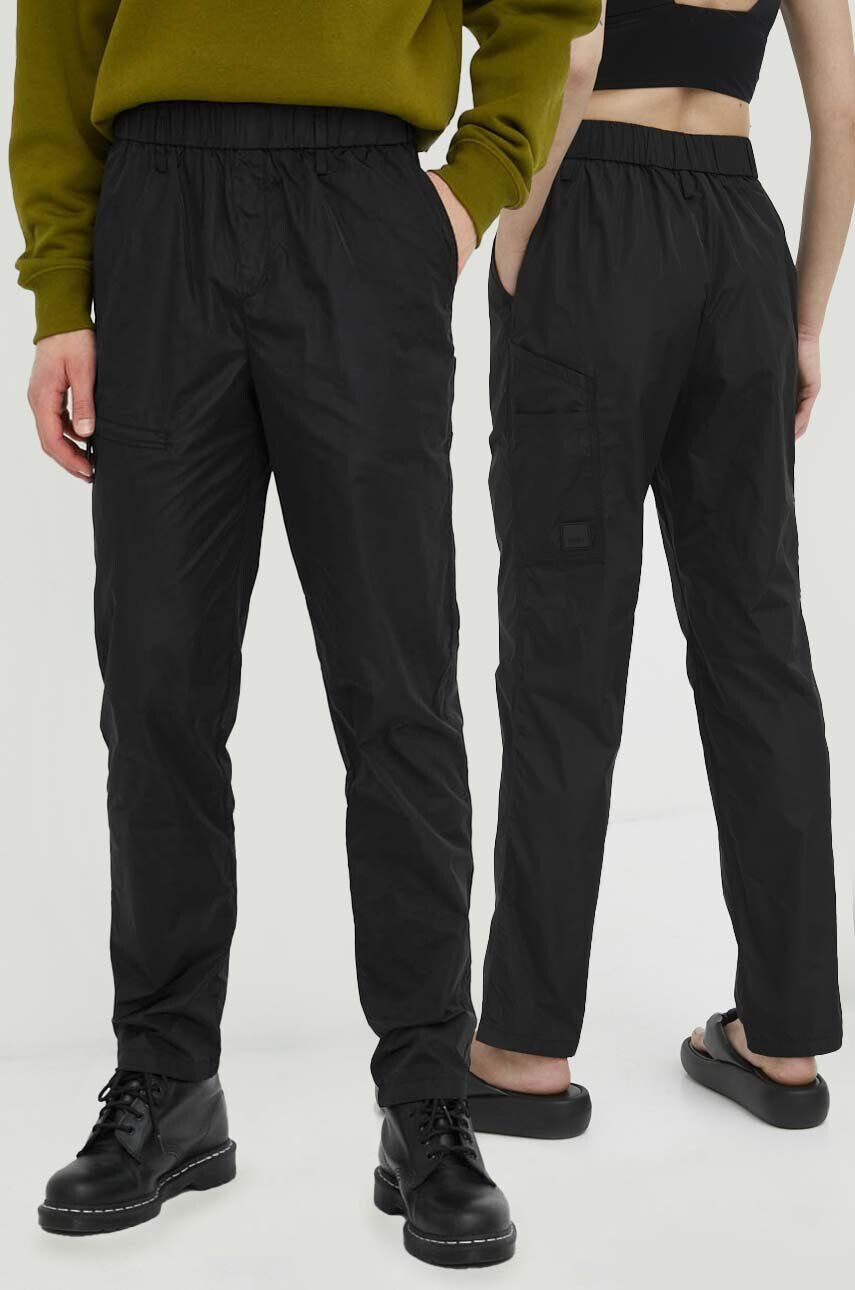 Rains pantaloni 18940 Pants Regular culoarea negru drept high waist - Pled.ro