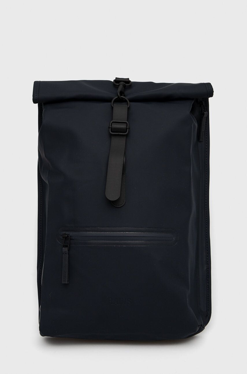 Rains rucsac 13160 Rolltop Rucksack culoarea albastru marin mare neted 13160.47-Navy - Pled.ro