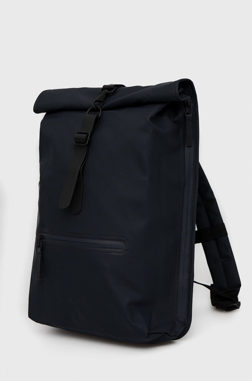 Rains rucsac 13160 Rolltop Rucksack culoarea albastru marin mare neted 13160.47-Navy - Pled.ro