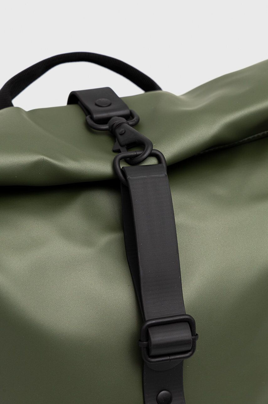 Rains rucsac 13160 Rolltop Rucksack culoarea verde mare neted 13160.65-65.Evergre - Pled.ro