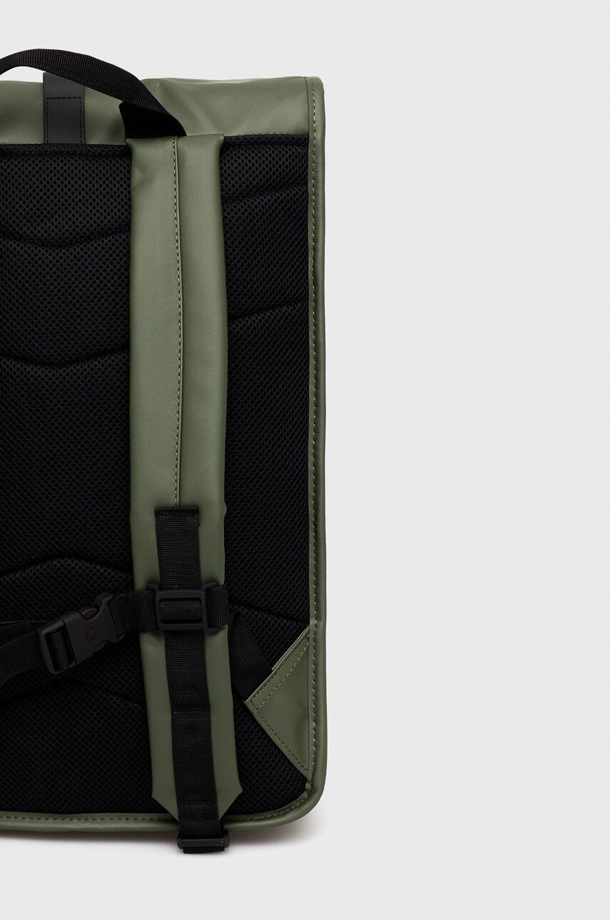 Rains rucsac 13160 Rolltop Rucksack culoarea verde mare neted 13160.65-65.Evergre - Pled.ro