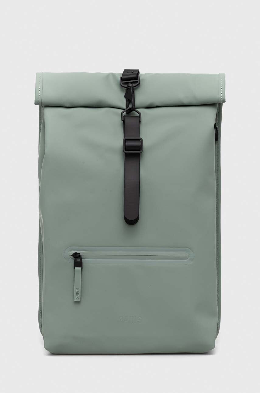 Rains rucsac 13320 Backpacks culoarea verde mare neted - Pled.ro