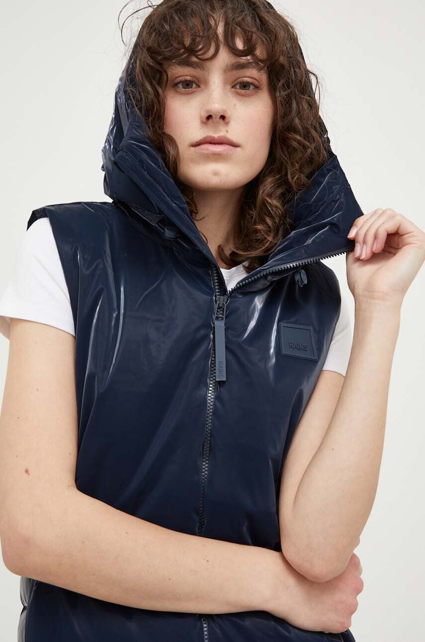 Rains vesta 15710 Loop Vest culoarea albastru marin de iarna - Pled.ro