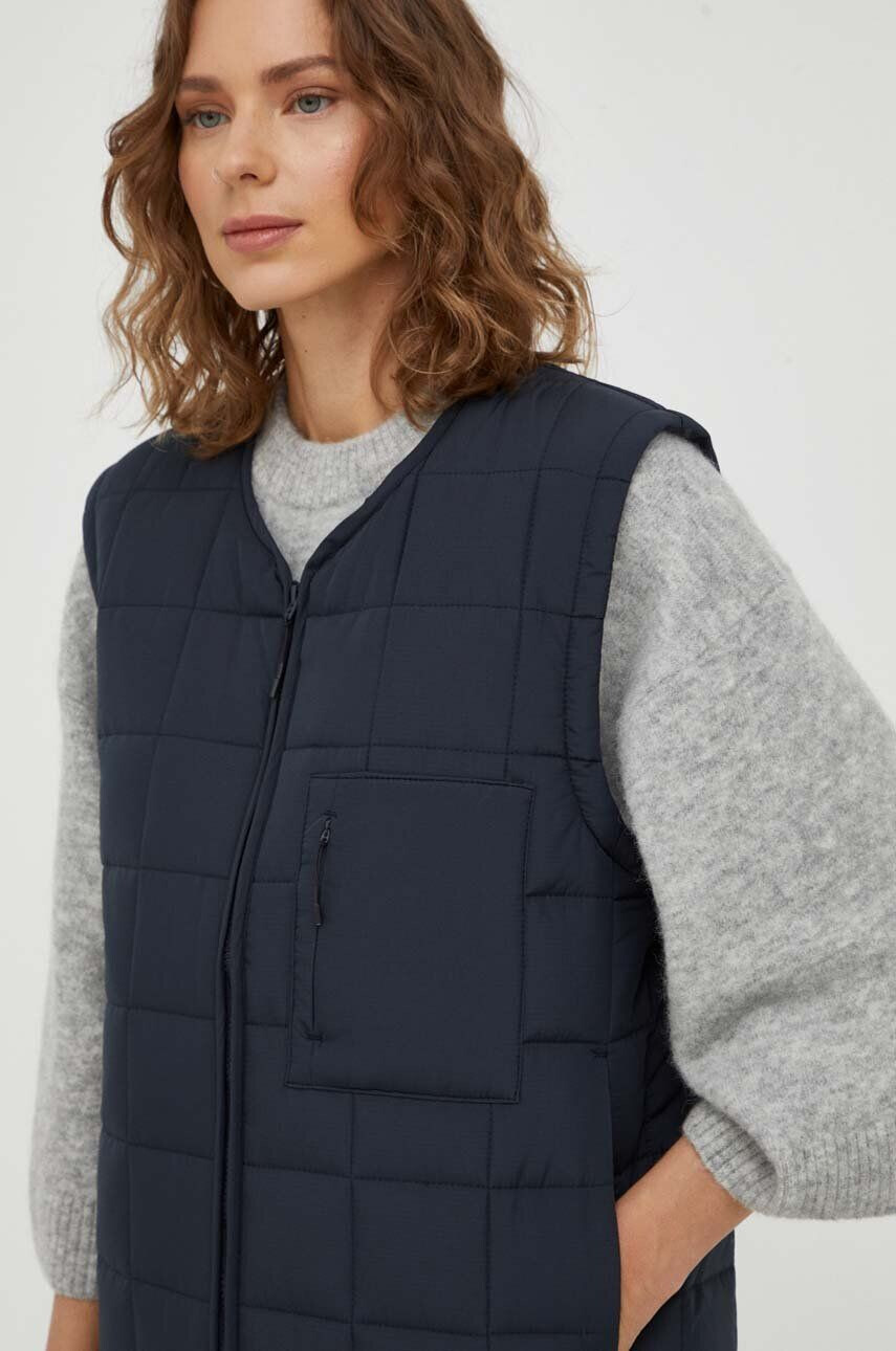 Rains vesta 18160 Vests culoarea albastru marin de tranzitie - Pled.ro