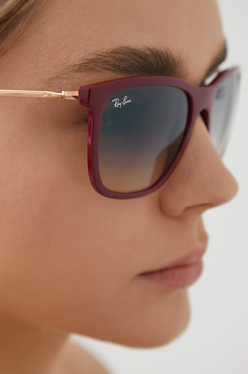 Ray-Ban Ochelari de soare femei culoarea bordo - Pled.ro