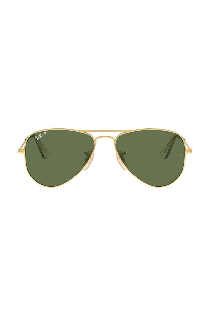 Ray-Ban ochelari de soare copii Junior Aviator culoarea verde 0RJ9506S-Polarized - Pled.ro