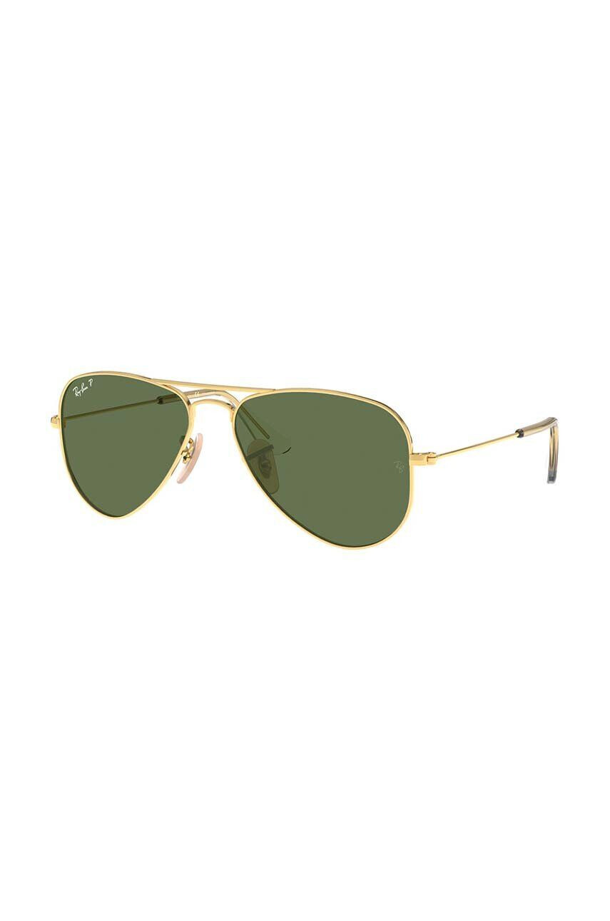 Ray-Ban ochelari de soare copii Junior Aviator culoarea verde 0RJ9506S-Polarized - Pled.ro