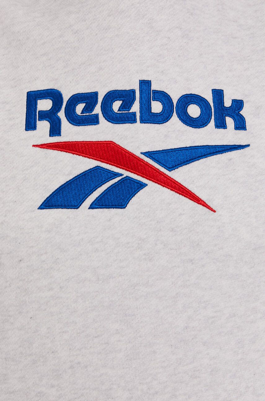 Reebok Classic Bluză GU3874 culoarea gri cu imprimeu - Pled.ro