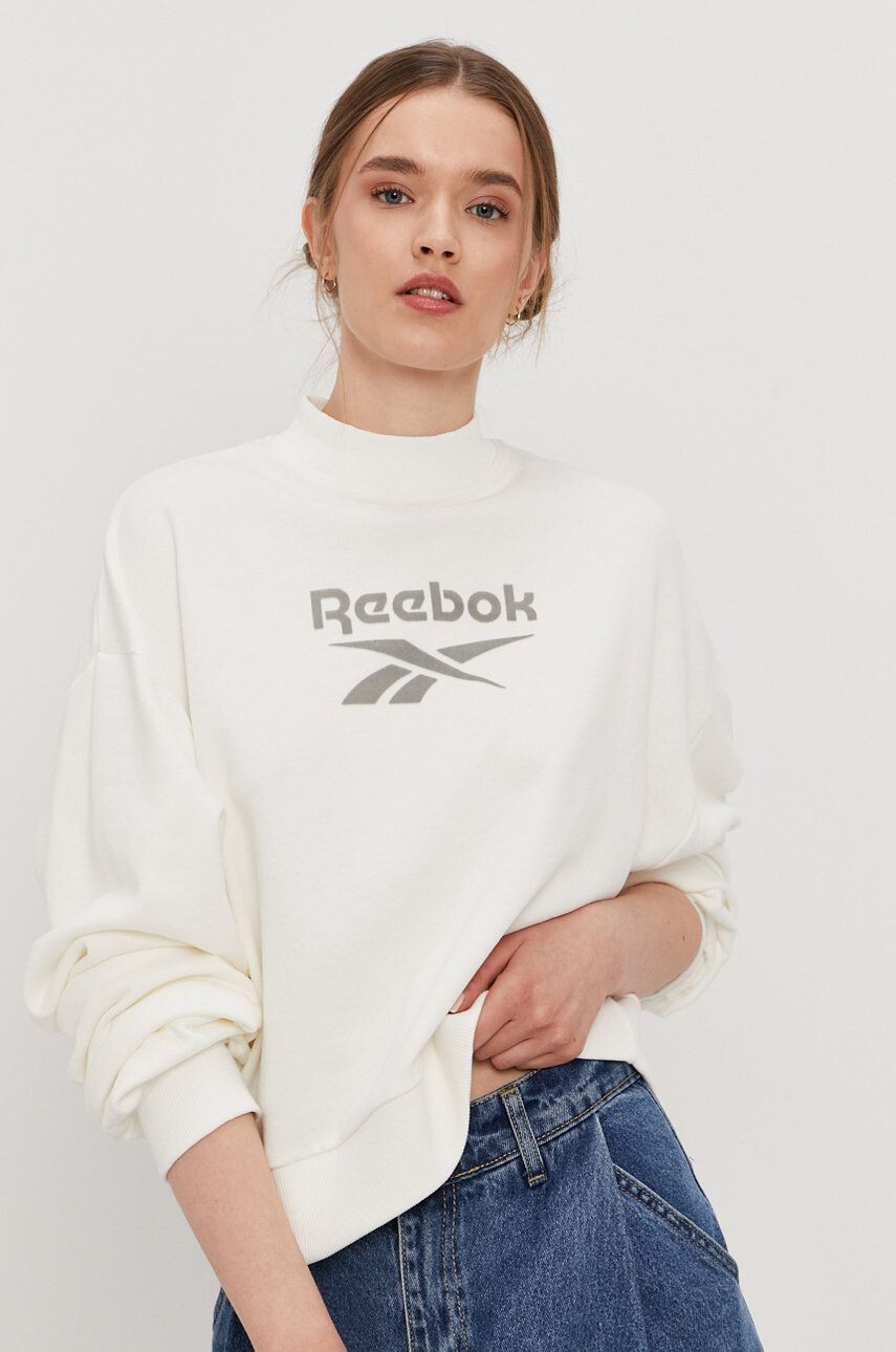 Reebok Classic hanorac de bumbac femei culoarea gri neted - Pled.ro