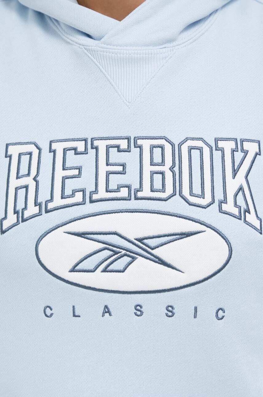 Reebok Classic hanorac de bumbac femei cu glugă cu imprimeu - Pled.ro