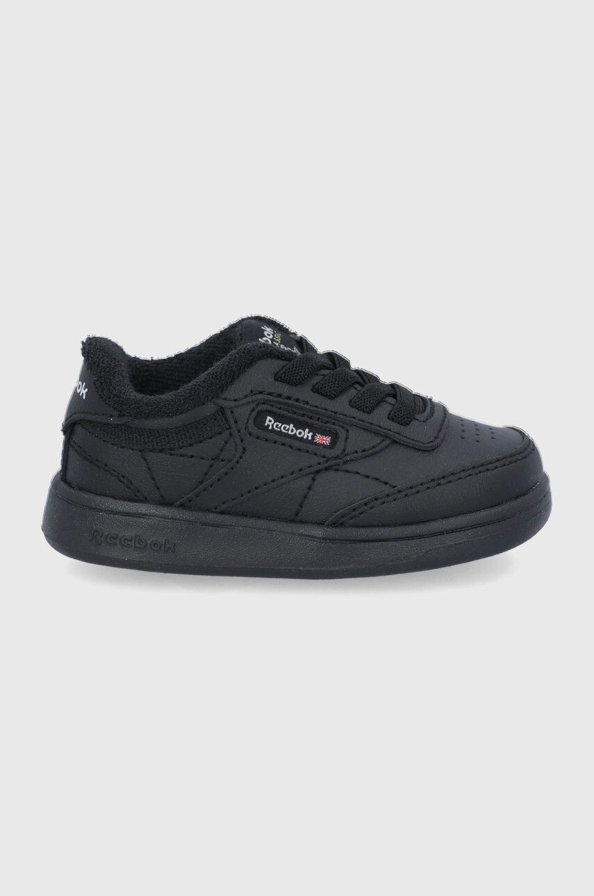 Reebok Classic încălțăminte din piele pentru copii Club C FZ2096 culoarea negru - Pled.ro